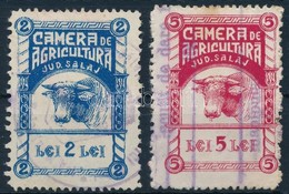 1925 Szilágy Megye (Zilah) Mezőgazdasági Illetékbélyeg 2Lei és 5Lei - Unclassified