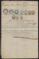 1869 Többoldalas Leltár 20Fl + 10Fl + 6Fl + 2x 50kr + 3x 12kr + 2x3kr Illetékbélyegekkel Klf Kiadásokból - Unclassified