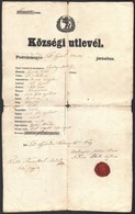 1849 Tóthgyörk Községi útlevél - Unclassified