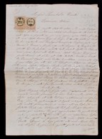 Olaszország 1857 Végrendelet 30+6kr Illetékbélyeggel - Ohne Zuordnung