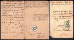 1893-1946 8 Db Birtoklap, Végzés, Törlési Nyugta, Hatósági Bizonyítvány, Stb., Okmánybélyegekkel - Unclassified