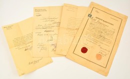 1911-1919 4 Db Régi MÁV Okirat, Változó állapotban, Közte Szakadt - Unclassified