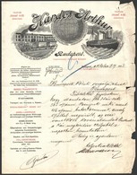1913 Bp., Kardos Arthur Nemzetközi Bútorszállítással Foglalkozó Cégének Díszes Fejléces Levélpapírjára írt Levél - Sin Clasificación