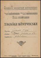 1920 Szeszfőző Szövetkezet Tagsági Könyvecske - Sin Clasificación