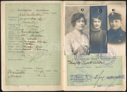 1926 Útlevél Anya és Gyermekei Részére 3 Fotóval - Unclassified