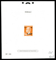épreuve D'atelier, Type Non émis: Mention 'Essai N°93' 1f50 Orange +50c Noir Pasteur CA, R.R.R Et SUP (certificat)  Qual - Epreuves D'artistes