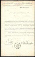 1928-1935 Szörtsey József, A TESZ Elnökének Levelezése, 9 Db - Ohne Zuordnung
