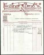 1941 Bp., Ifj. Kellner Ernő Könyvnyomdájának Díszes Fejléces Számlája 5f Okmánybélyeggel - Ohne Zuordnung