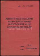 1947 Bécs, Szövetséges Utazási Engedély - Unclassified