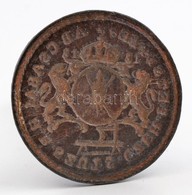 1818 A Békéscsabai Szűcs Céh Címeres Pecsétje. 'A B. Csabai H. B. Szüts Czeh Petsitye' Felirattal. Bronz. D:3,5 Cm, M: 9 - Sin Clasificación