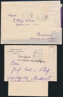 1907-1928 R. Nicolaides és Veress Levelei Klug Professzornak, Borítékkal Együtt - Unclassified