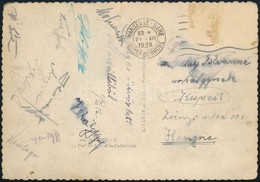 1938 A Nemzeti SC Labdarúgói által Aláírt Képeslap Molnár, Tuli Gyula, Angyal István, Kisalagi János, Balogh Miklós, Pal - Sonstige & Ohne Zuordnung