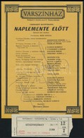 Bessenyei Ferenc (1919-2004) Színész Aláírása Programismertetőn - Sonstige & Ohne Zuordnung