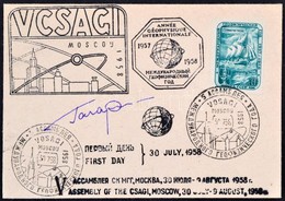 Jurij Alekszejevics Gagarin (1934-1968) Szovjet űrhajós Aláírása Emlékborítékon /
Signature Of Yuriy Alekseyevich Gagari - Sonstige & Ohne Zuordnung