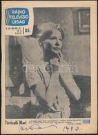 1998 Törőcsík Mari (1935-) Színésznő Aláírása újság Címlapján - Other & Unclassified