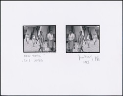 1983 Jankovszky György (1946-): New York, 2+1 Lépés, Feliratozva, Aláírt, Pecséttel Jelzett, Kartonra Kasírozva, 2 Db Fo - Sonstige & Ohne Zuordnung