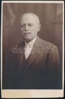 Cca 1925 Beregszászi Kőmíves József (1862-1931) Portréja, Amely Stojkovits Aradi Műtermében Készült, Hátoldalán Felirato - Other & Unclassified
