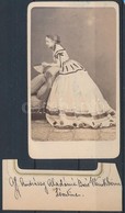 Gróf Andrássy Aladárné, Báró Wenkheim Leontine (1841-1921), Keményhátú Fotó, 10×6 Cm - Sonstige & Ohne Zuordnung