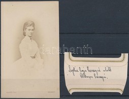 Zsófia Sarolta Auguszta Bajor Hercegnő (1847-1897), Erzsébet (Sisi) Királyné Legkisebb Húga, Keményhátú Fotó, 10×6 Cm - Other & Unclassified