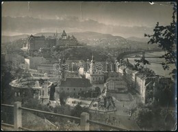 Cca 1930 Budapest, A Tabán és A Vár. Gyűrődésekkel 24x16 Cm - Sonstige & Ohne Zuordnung