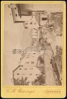 Cca 1900 Trento Látképe, Keményhátú Fotó, Giovanni Battista Unterveger Műterméből, 16x10 Cm - Sonstige & Ohne Zuordnung