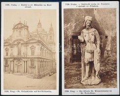 Cca 1880 Prága, Városképek, 2 Db Keményhátú Fotó, 10,5×6,5 Cm - Sonstige & Ohne Zuordnung