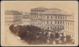 Cca 1890-1900 Sopron, Széchenyi Tér A Kaszinó épületével, Keményhátú Fotó, Sopron Tiefbrunner Sándor Műterméből, 6x10 Cm - Sonstige & Ohne Zuordnung