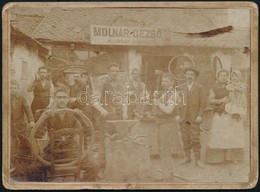 Cca 1905 Buda, Molnár Deszű Műlakatos üzeme. Kissé Sérült Fotó 17x13 Cm - Other & Unclassified