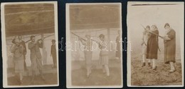 Cca 1930 Batkapuszta Vadászaton Készült 3 Db Fotó 6x9 Cm - Sonstige & Ohne Zuordnung