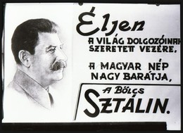 Cca 1950 Sztálin Köszöntésére, A Mozikban Vetített Diapozitív Képek Előzetes Negatívja, 5 Db Vintage Negatív, Fekete Gyö - Sonstige & Ohne Zuordnung