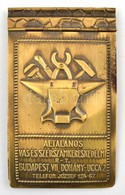 Általános Vas- és Szerszámkereskedelmi Rt. Bp. VII. Fém Jegyzettömbtartó, 16×9,5 Cm - Publicidad