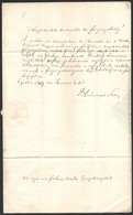 1869 Egri Izraelita Főelemi Tanoda Igazgatójának Saját Kézzel Aláírt Levele - Other & Unclassified