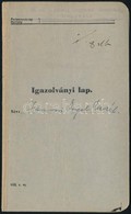 1940 Katonai Igazolványi Lap Tartalékos Főhadnagy Részére - Other & Unclassified