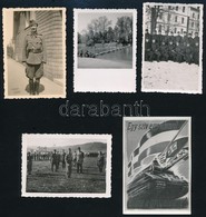Cca 1933-1942 Vegyes Katonai Fotó Tétel, 11 Db,  6×9 és 9×13 Cm Közötti Méretekben - Sonstige & Ohne Zuordnung