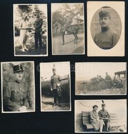 Cca 1920-1940 Katonaportrék, 12 Db Fotó, 5,5×8 Cm - Sonstige & Ohne Zuordnung