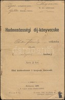 1890 Hadmentességi Díj-könyvecske - Other & Unclassified