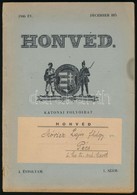 1946-1947 Honvéd I. évf. 1. Sz., és II. évf. 4. Sz., 1946. Dec. és 1947. ápril. Papírkötésben, Kissé Szakadt, Kissé Hián - Sonstige & Ohne Zuordnung