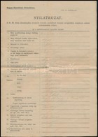 Cca 1945 Magyar Honvédelmi Minisztérium Nyilvántartási Nyilatkozata - Sonstige & Ohne Zuordnung