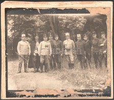 Cca 1914 Főtisztek Hadgyakorlaton Kartonra Ragasztott Fotó 24x20 Cm - Other & Unclassified