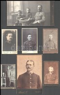 Cca 1910 Katonák Az Ország Minden Tájáról Kabinetfotókon és Viztkártya Méretű Fényképeken, 7 Db Vintage Fotó, 10,4x6,3 C - Sonstige & Ohne Zuordnung