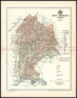 1894 Hont Vármegye Térképe, Tervezte: Gönczy Pál, Készült: Posner Károly Lajos és Fia, 24×30 Cm - Sonstige & Ohne Zuordnung