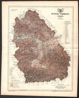 1894 Hunyad Vármegye Térképe, Tervezte: Gönczy Pál, Készült: Posner Károly Lajos és Fia, 24×30 Cm - Otros & Sin Clasificación