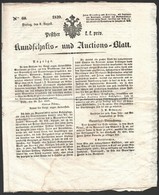 1839 Pesther K.k. Priv. Kundschafts- Und Auctions-Blatt Nr. 60. Száma - Unclassified