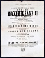 1860 Filozófiai Doktori Díszoklevél Magyar Származasú Személy Részére Bajor Egyetemen 2 Db. 44x58 Cm - Ohne Zuordnung