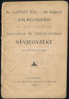 1889 Az Ujpesti Világosság Szabadkőműves Páholy Tagjainak és Tisztikarának Névjegyzéke 12 P. - Ohne Zuordnung