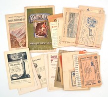 Cca 1900-1940 Vegyes Reklám Nyomtatvány Tétel, Turista Füzetekkel - Sin Clasificación