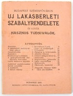 1910 Budapest Székesfőváros új Lakásbérleti Szabályrendelete 32p. - Ohne Zuordnung