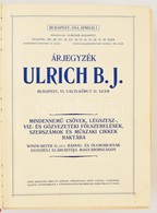 1914. Ulrich B.J. Légszesz, Csövek és Berendezések Vastag, Képes Termékkatalógus 1360p. Sérült Egészvászon Kötésben - Unclassified