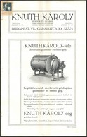 1914 Bp. VII., Knuth Károly-féle Univerzális Gőzmosó- és öblítő Gép Ismertető Prospektusa, 8p - Sin Clasificación