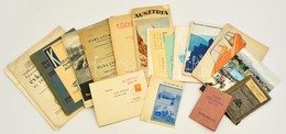 Cca 1920-1940 Nyomtatvány Tétel. Benne Többidegenforgalmi és Turistasággal Kapcsolatos Nyomtatvány, Reklámfüzet - Unclassified